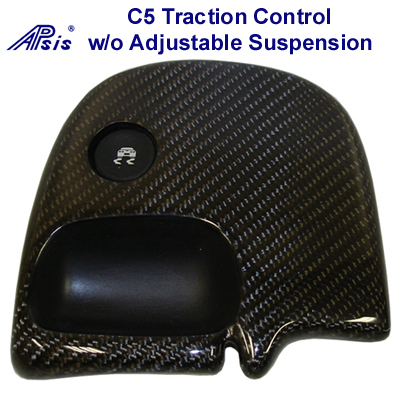 C5 Corvette, Carbon Fiber Traction Control Bezel Panel w/o Adjustable Suspension